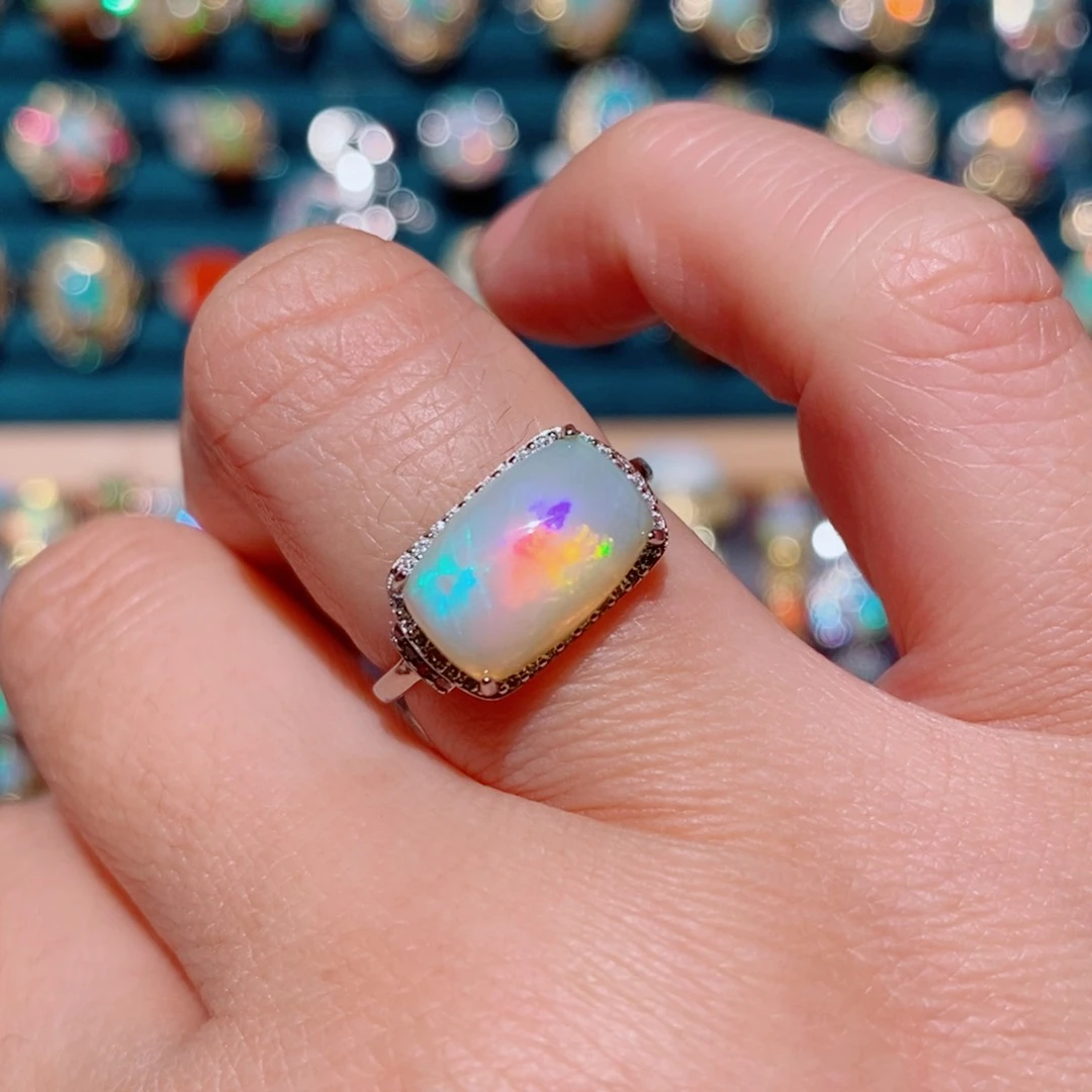 欧泊欧泊戒指银S925镶嵌