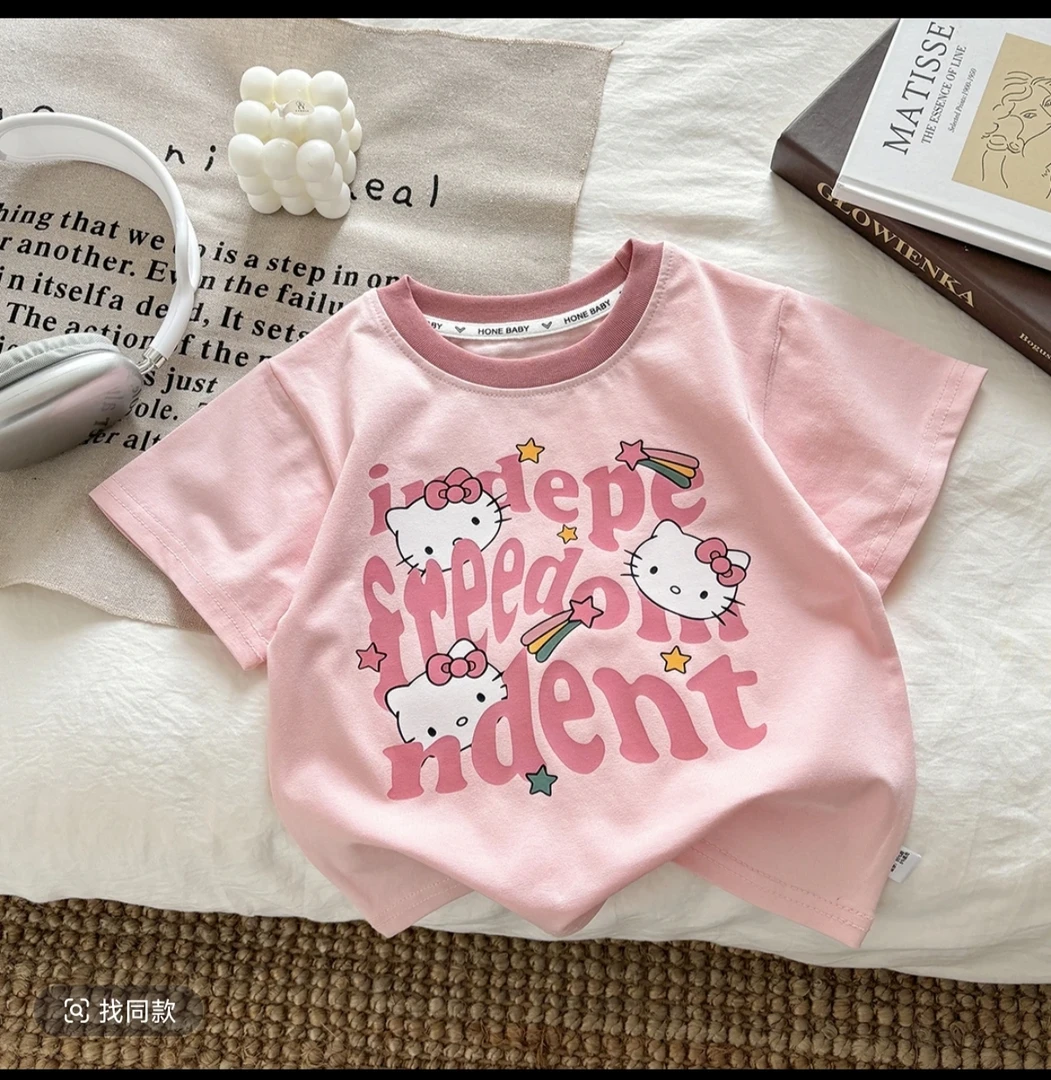 A300-A500T恤夏季短袖卡通上衣夏装宽松童装