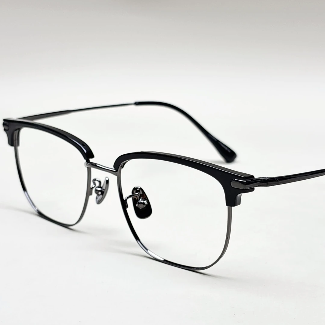 【斯文商务5801眉毛钛】适合中等脸型或微胖气质儒雅复古眉毛配近视