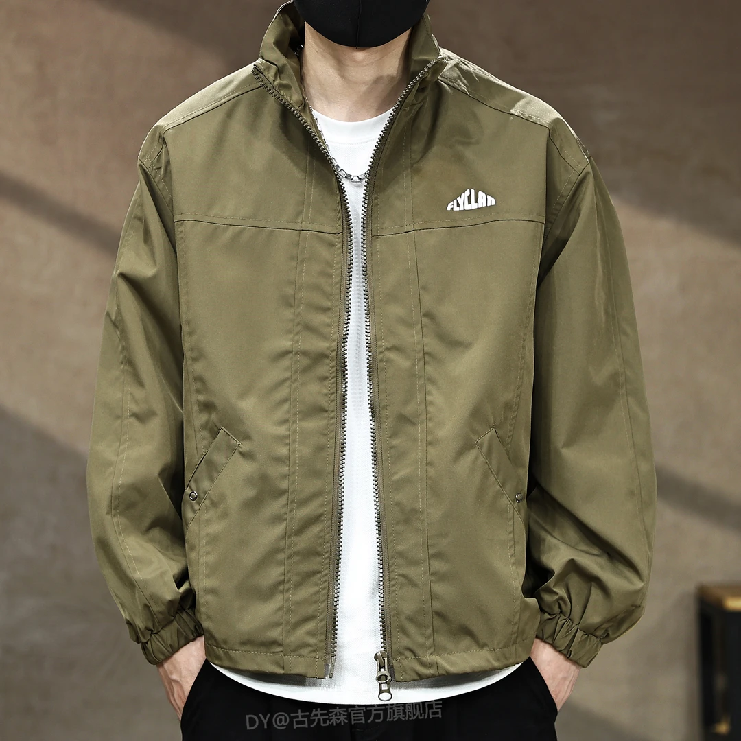 山系户外防风复古工装夹克男士新款秋季宽松休闲外套男装冲锋上衣