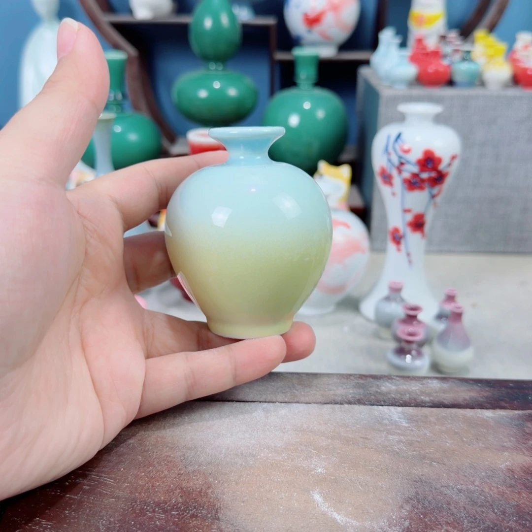 陶瓷手工小花器摆件