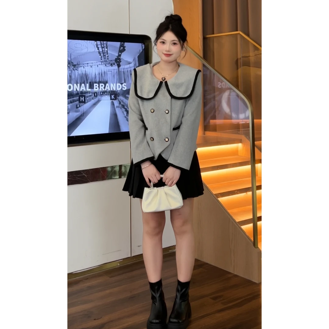 (现现款)周周微胖定制~气质小香风气质显瘦遮肉新款外套女ZZ094