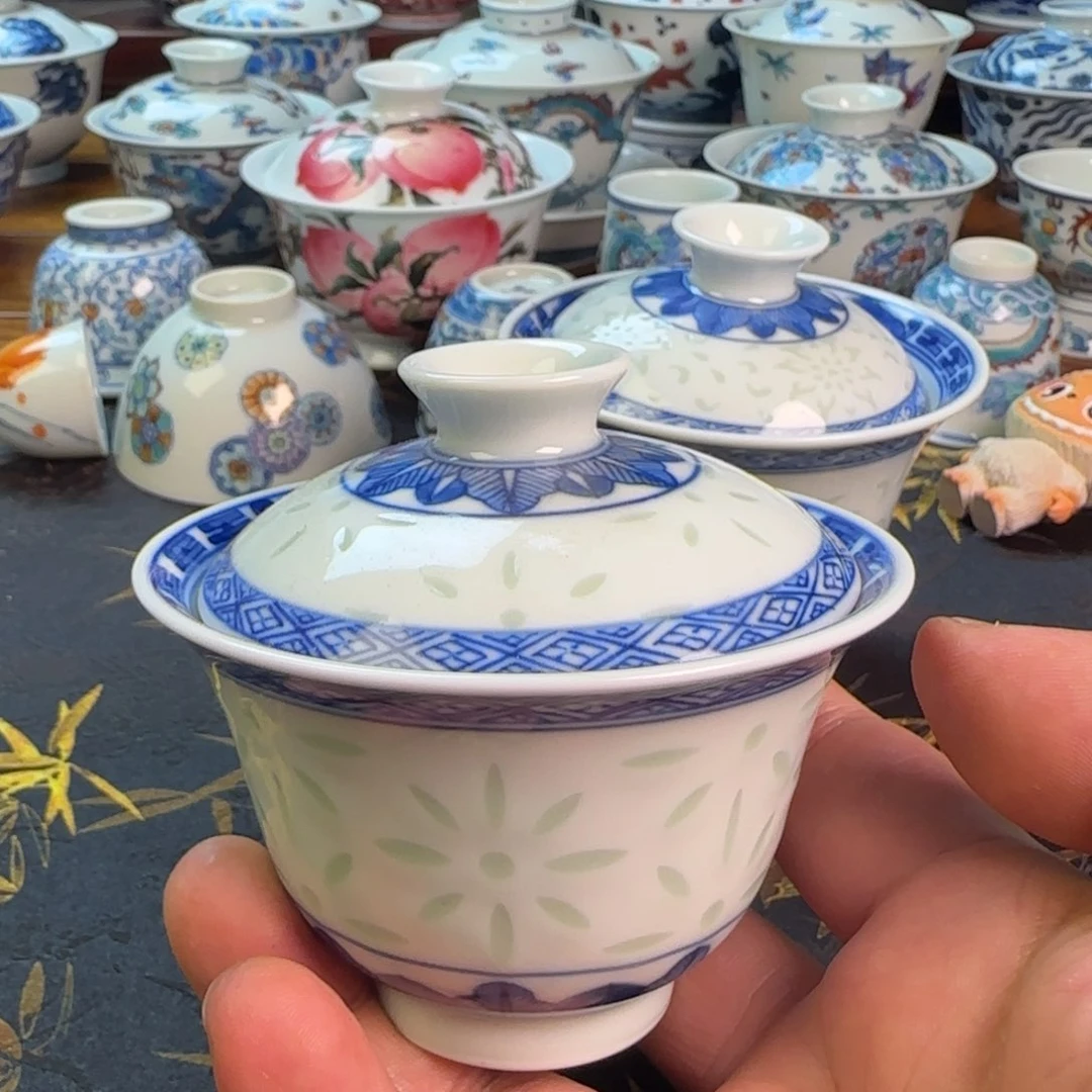 福利玩玉款玲珑小盖碗