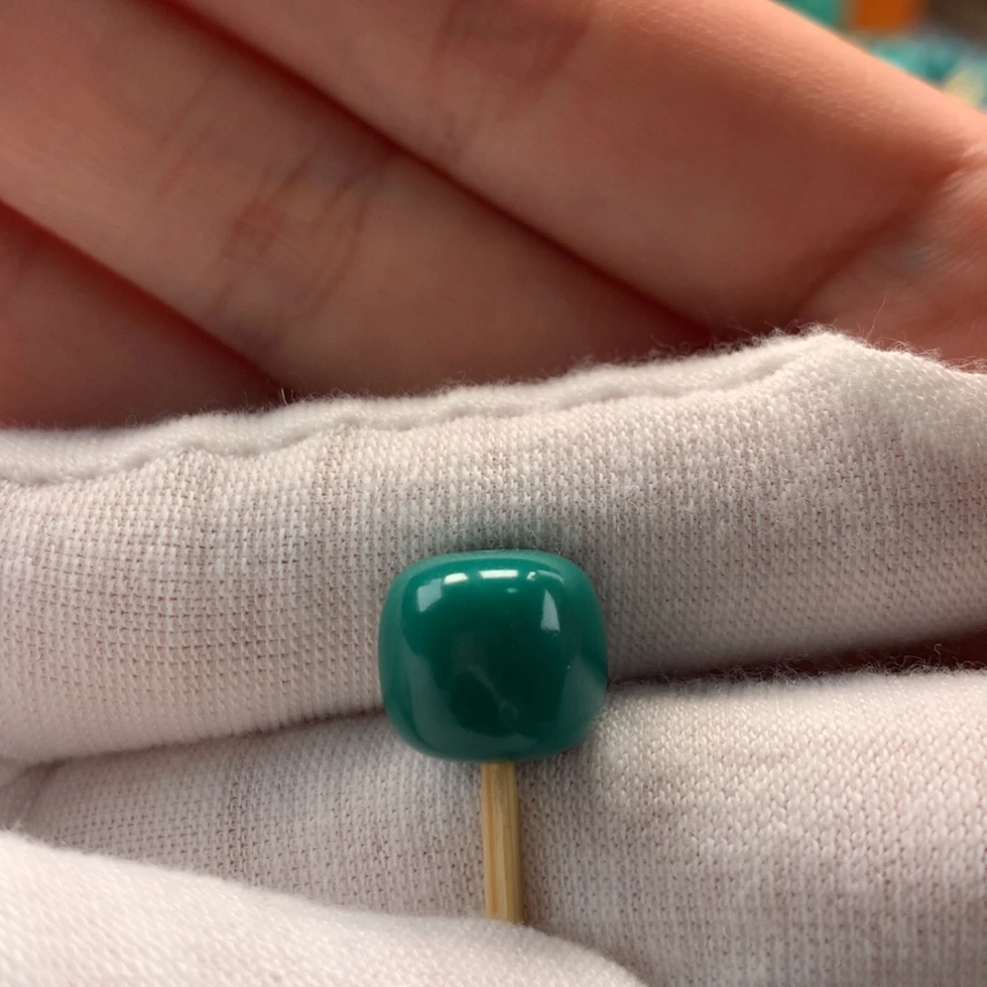 未镶嵌绿松石珠宝奇石11.3x10.1mm