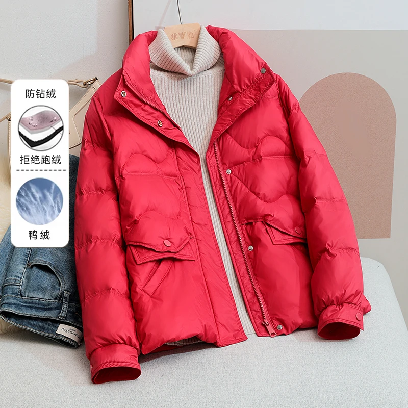 新款羽绒服女短款薄款立领洋气小个子休闲减龄显瘦保暖时尚外套潮