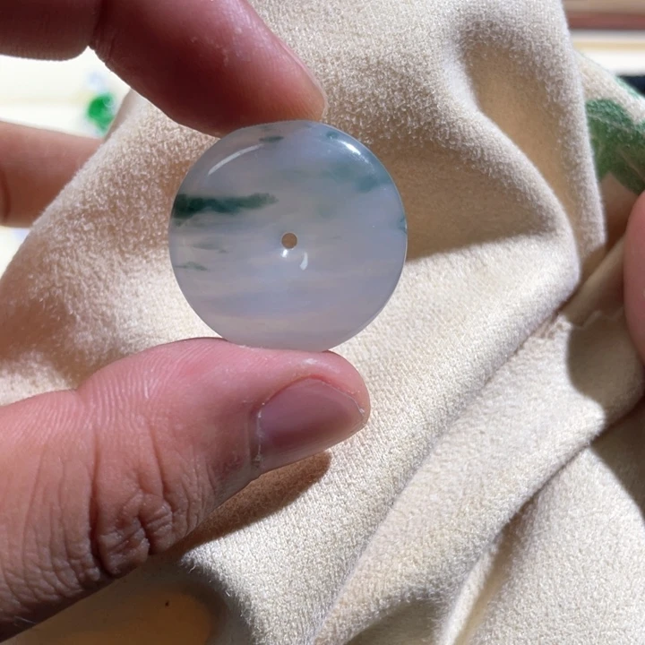 颈饰未镶嵌翡翠天然缅甸翡翠平安扣