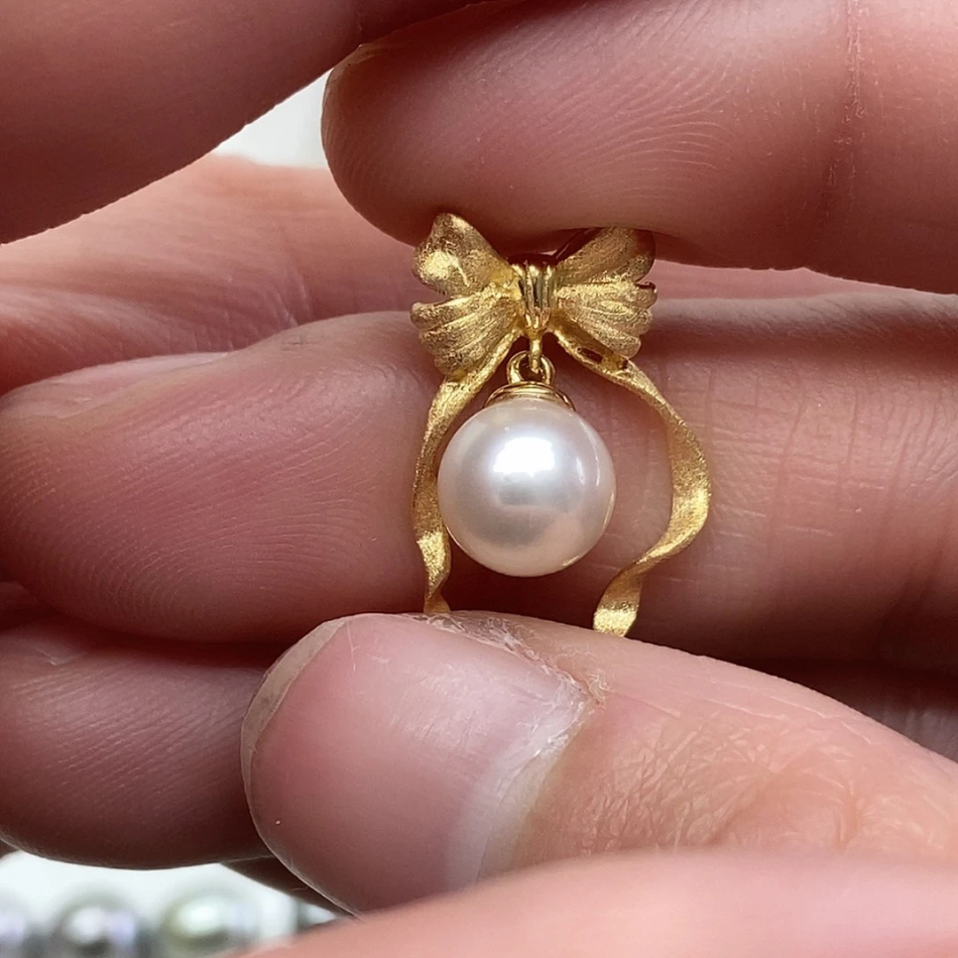 银S925镶嵌吊坠(不含链)海水珍珠