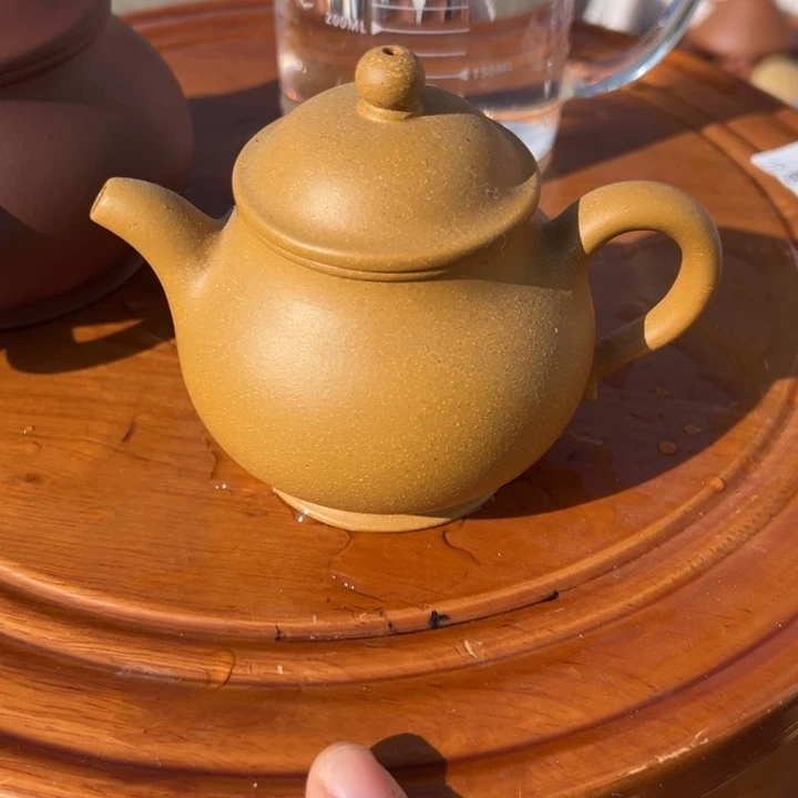 紫砂茶壶黄金段高潘180cc