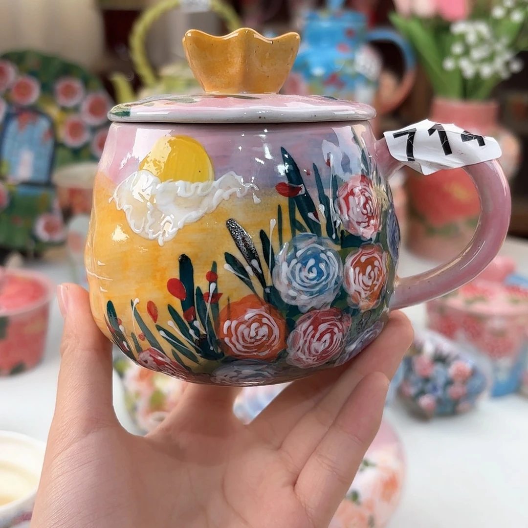 景德镇手绘高温釉下彩陶瓷茶具