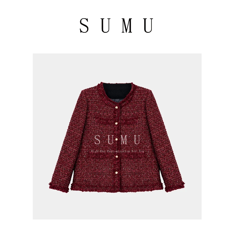 宿慕SUMU 女款小香风鹅绒羽绒服 冬季新款时尚保暖外套5529