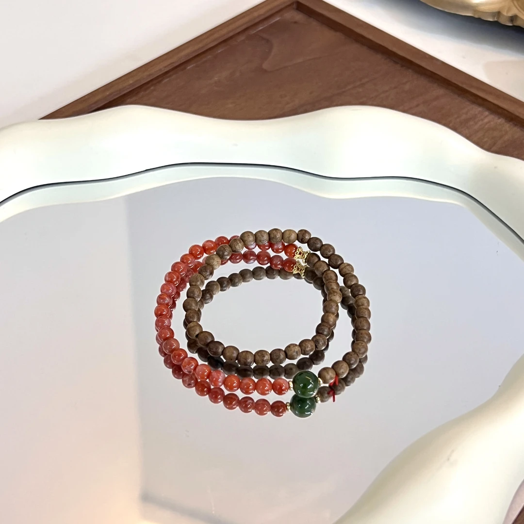 〖别春〗LL1292南红碧玉香香手链多样性发一