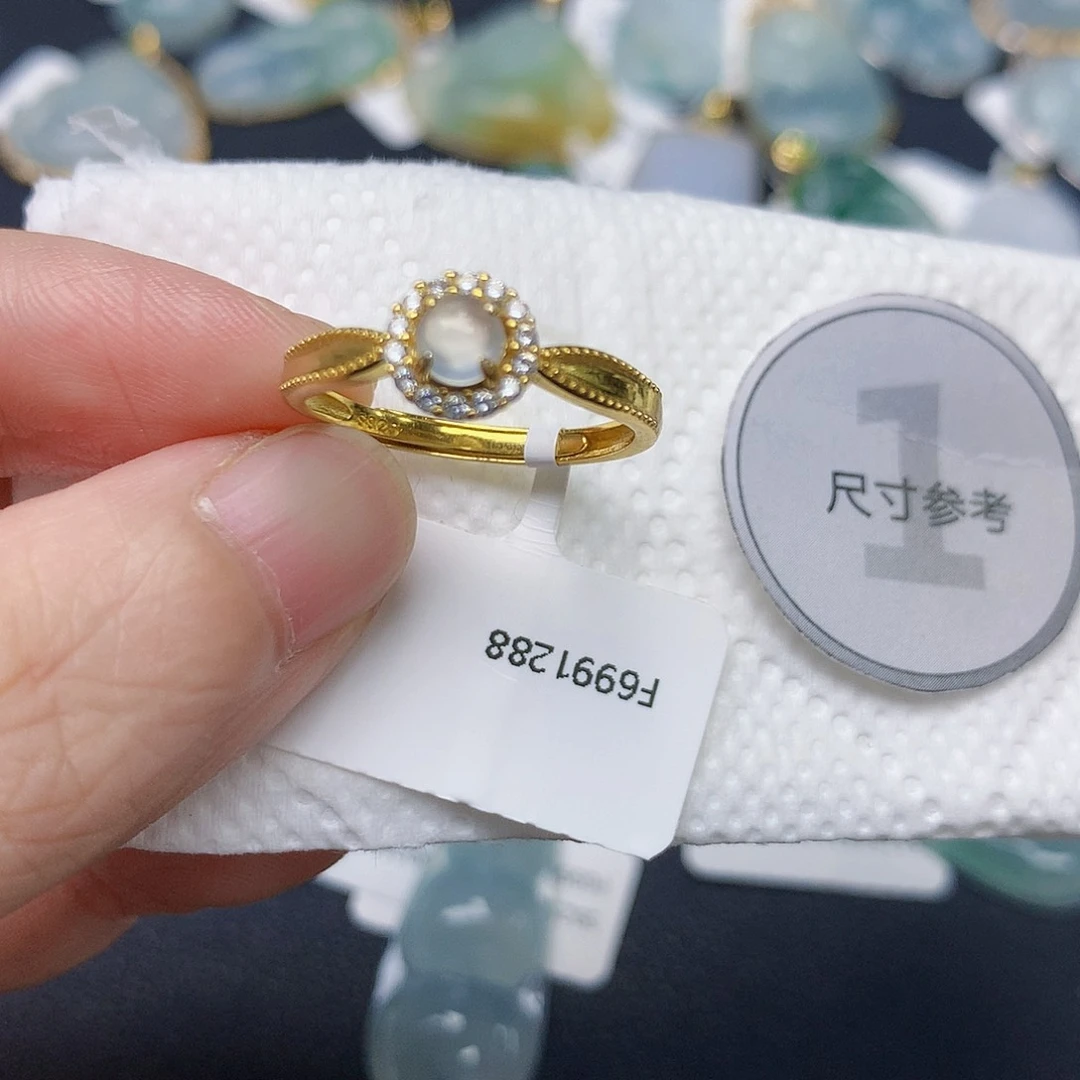 颈饰银S925镶嵌翡翠天然缅甸A货翡翠