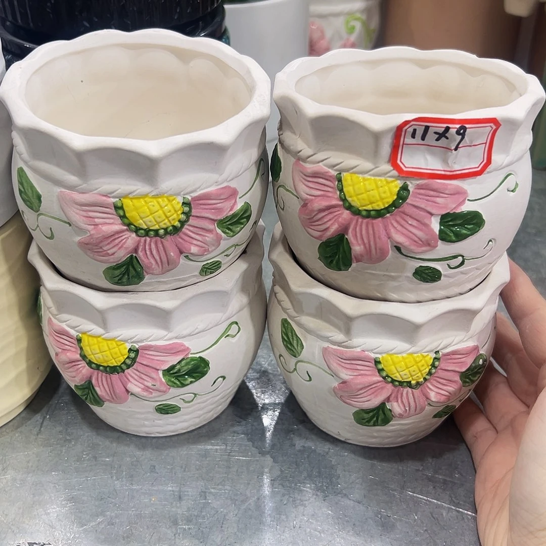 外贸尾单陶瓷花盆凑10米包邮