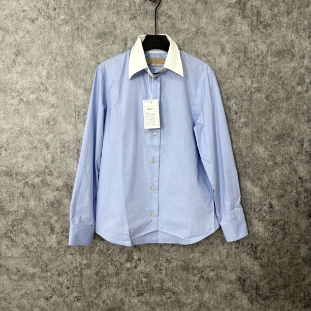 未使用 GUCCI/古驰 古驰蓝色工服衬衫