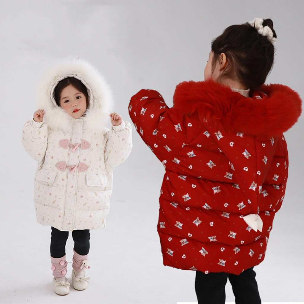 女童羽绒服2024冬季新款儿童三防新国标羽绒服女宝宝加厚保暖外套
