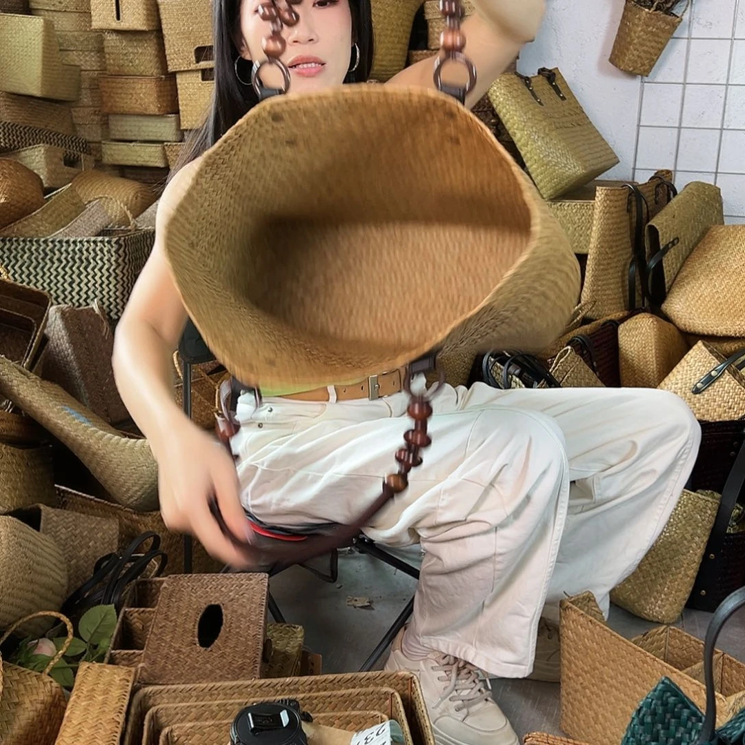 编织带草编包/草编收纳盒微瑕疵