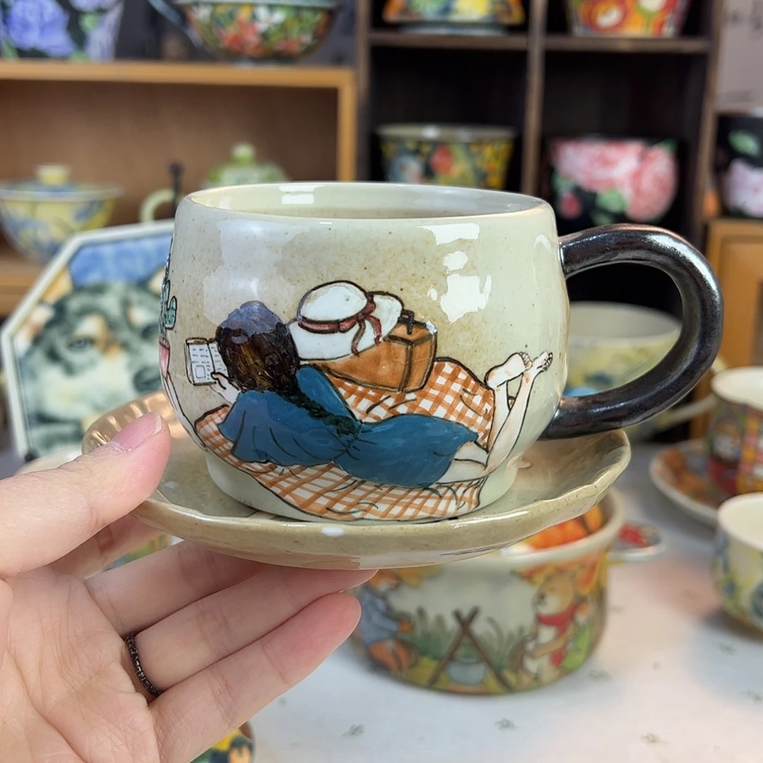 原创手绘高温釉下彩