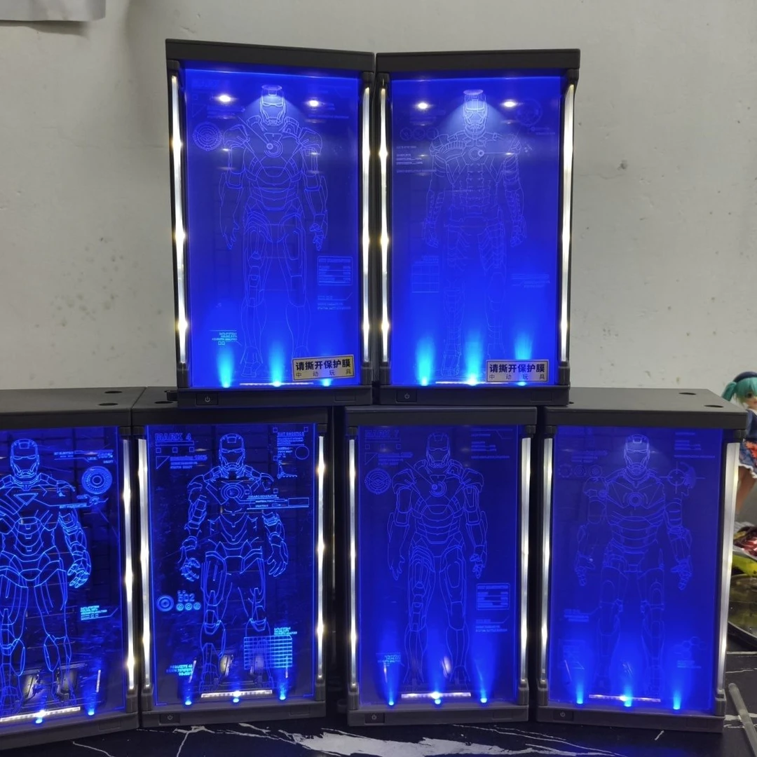 7寸中动正品全息格纳库MK1234567钢铁侠手办玩具模型