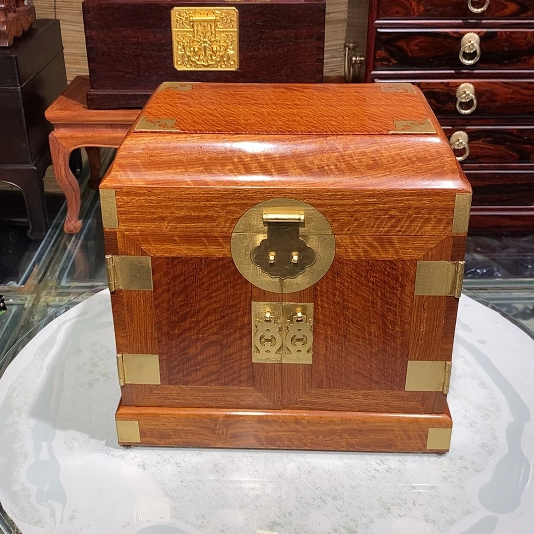 大果紫檀（缅甸花梨）独板官箱25/18/24