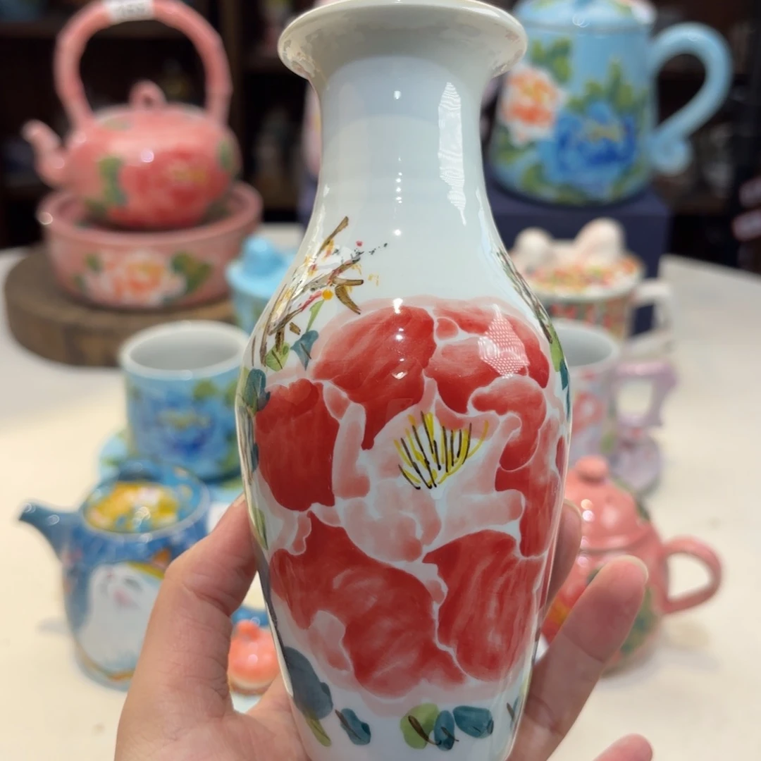 景德镇手绘高温釉下彩陶瓷茶具