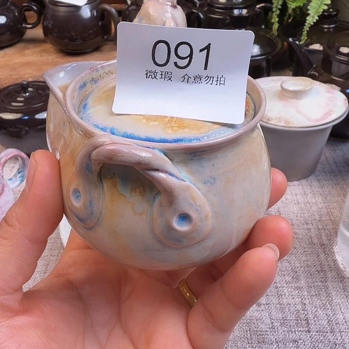 A***鱼炫彩手作柴烧全手工091