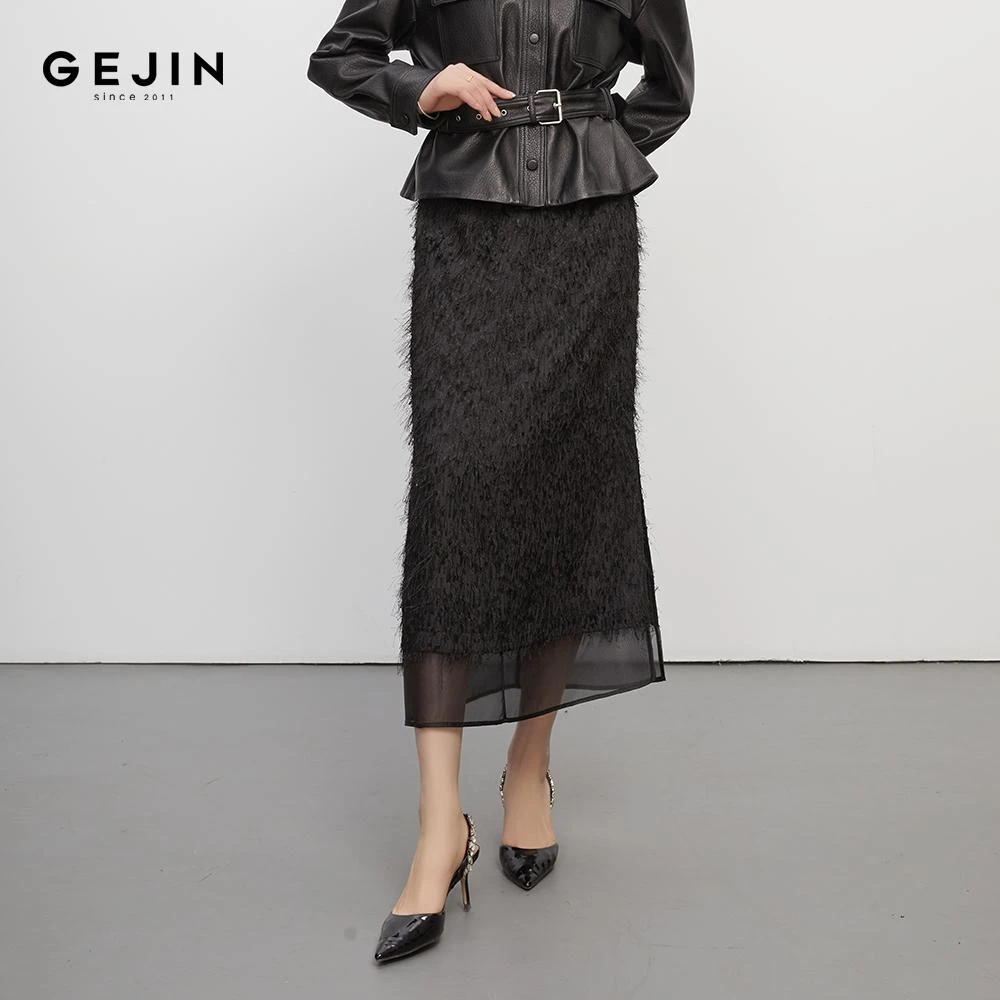 GEJIN/歌锦秋季时尚优雅新款气质修身高级感包臀半身裙9332510440