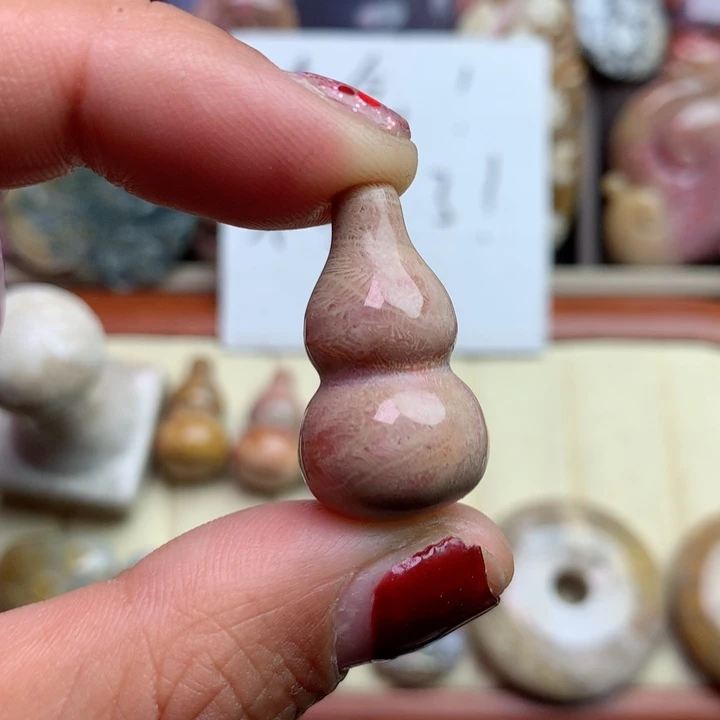 硅化珊瑚（珊瑚玉）颈饰未镶嵌