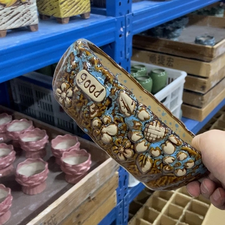 陶瓷花盆单场满9.9发20*12*7