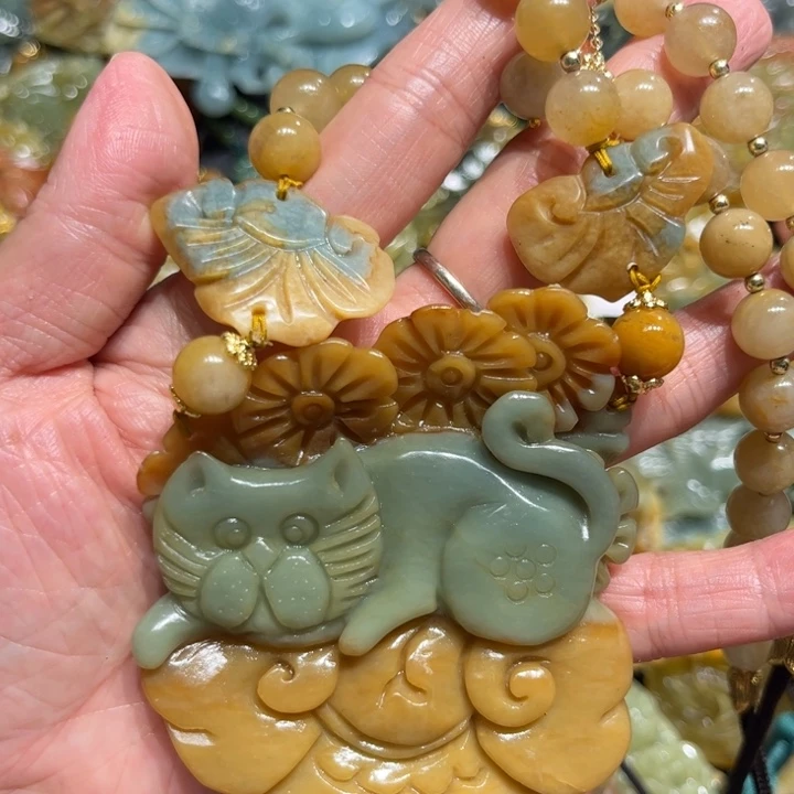 岫玉未镶嵌毛衣链