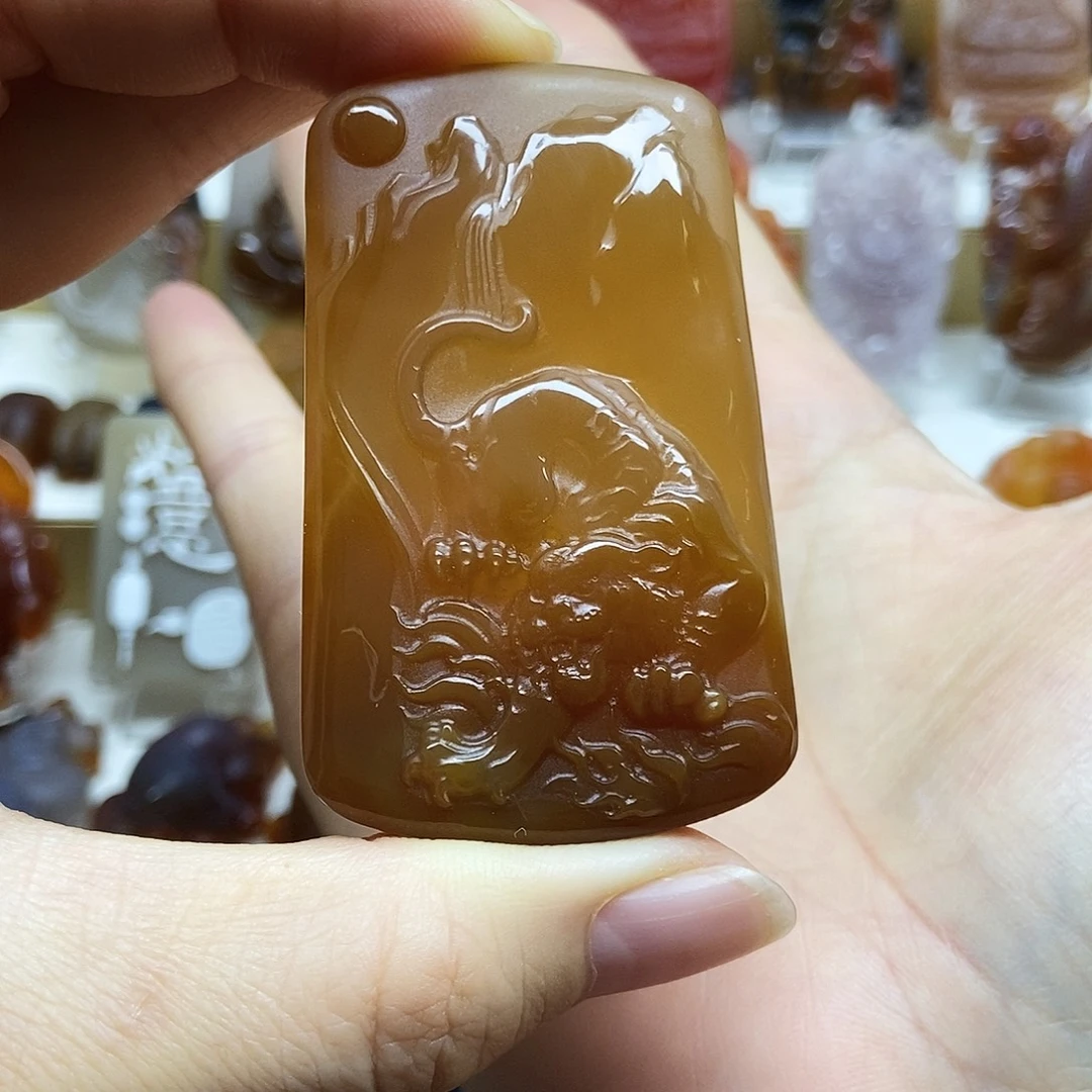 芒***果玛瑙/玉髓未镶嵌颈饰