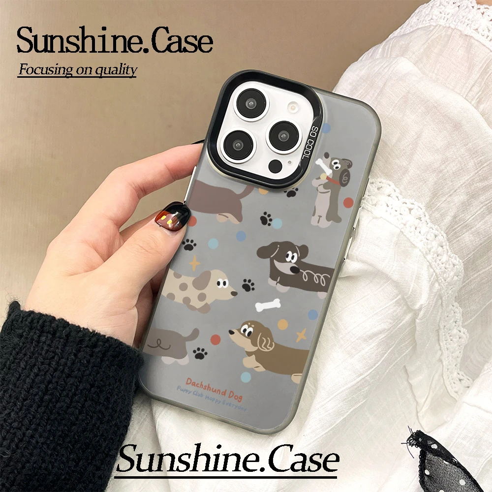 【彩银】骨头腊肠适用于苹果16promax华为vivo小米oppo防摔手机壳