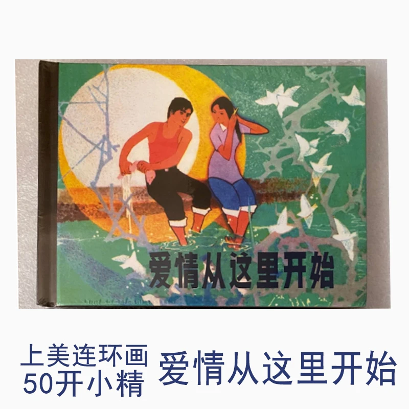 爱情从这里开始 王大鹏 绘上美连环画50开小精微瑕