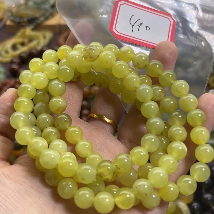 未镶嵌蛇纹石玉手链