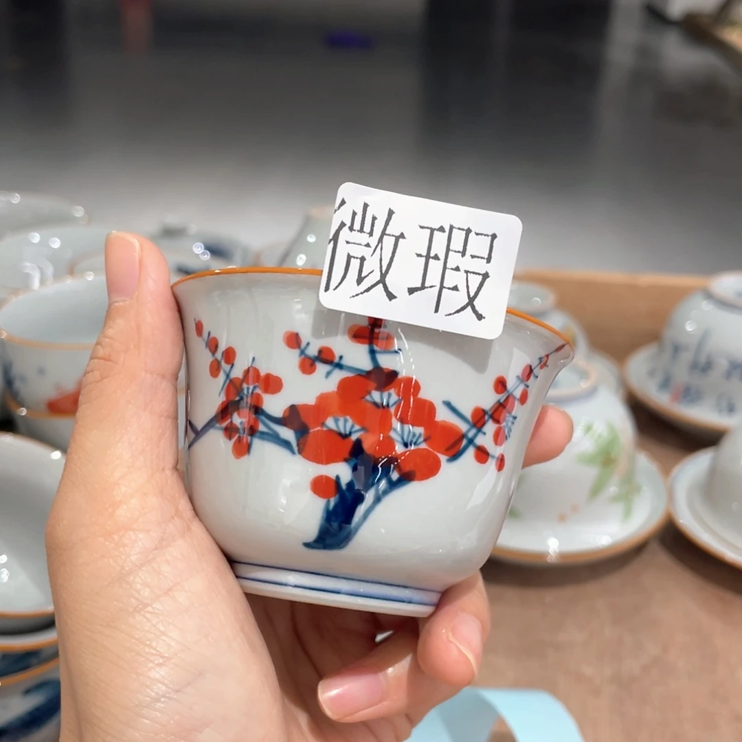 釉下彩纯手绘微瑕