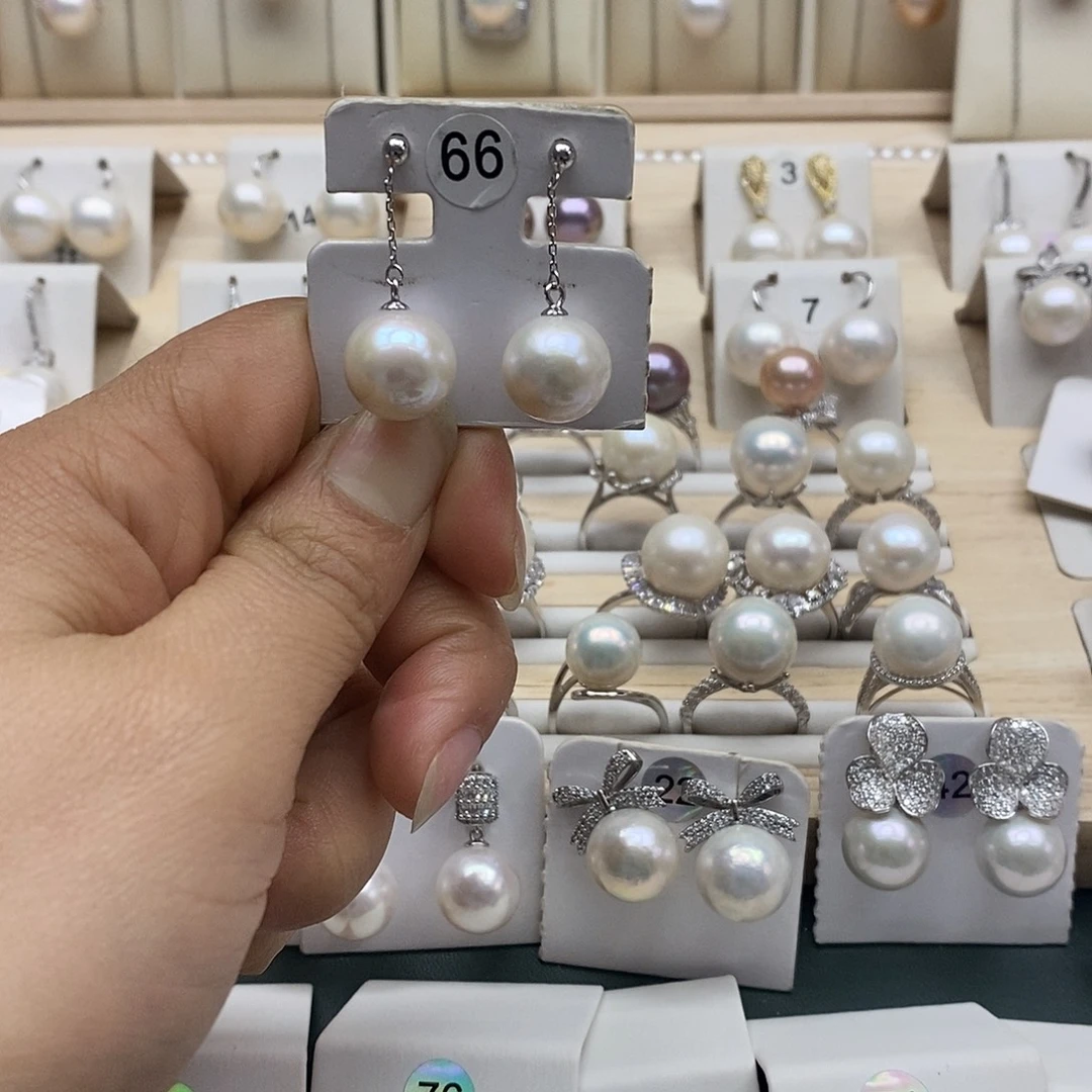 淡水珍珠银S925镶嵌颈饰