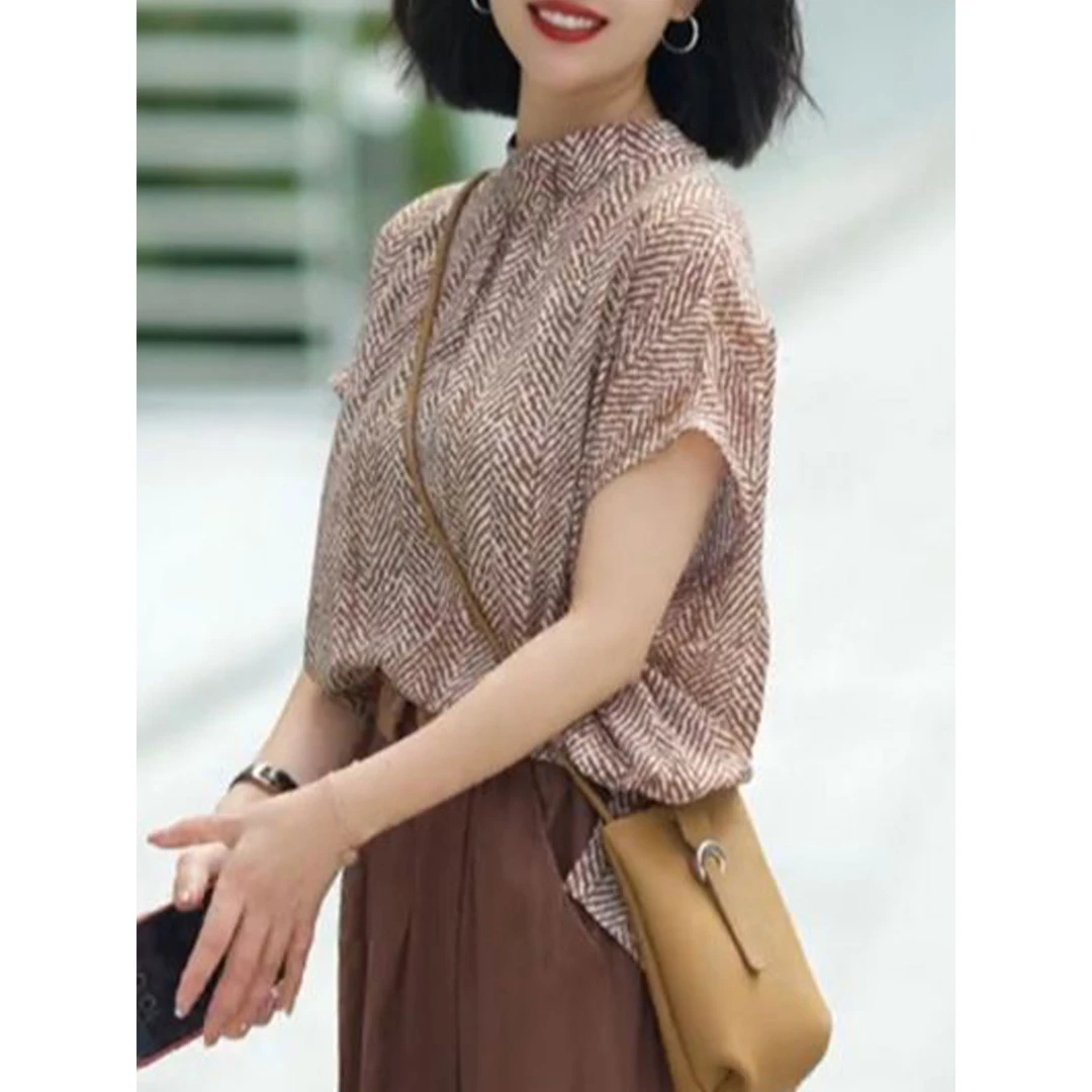 【茶芙巷】9237#文艺风夏季上衣女装碎花宽松洋气衬衫百搭【YJL】