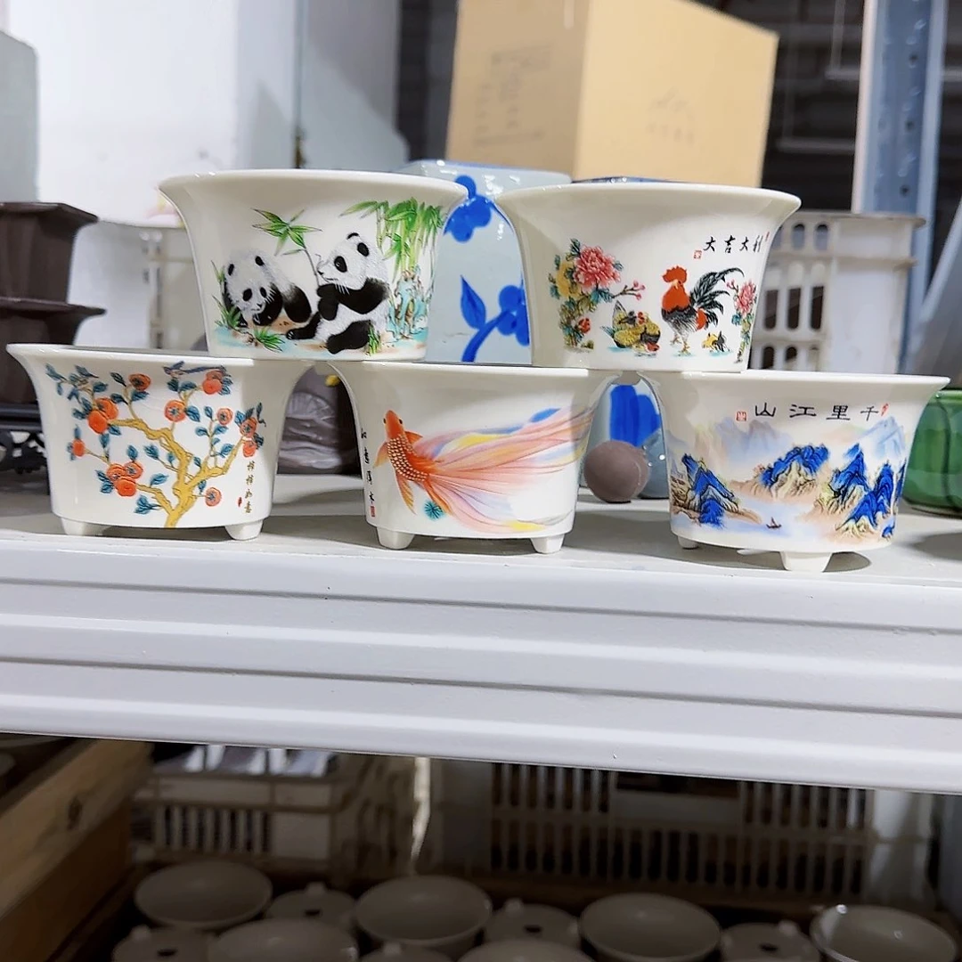 陶瓷江****桥到手20个陶瓷花盆特价上新