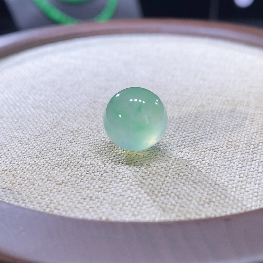 翡翠未镶嵌颈饰高冰绿珠珠