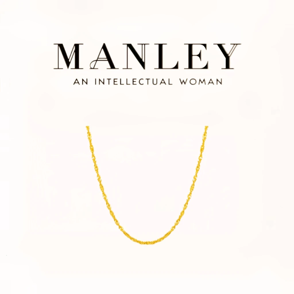 铜合金项链 水波纹项链链条百搭简约