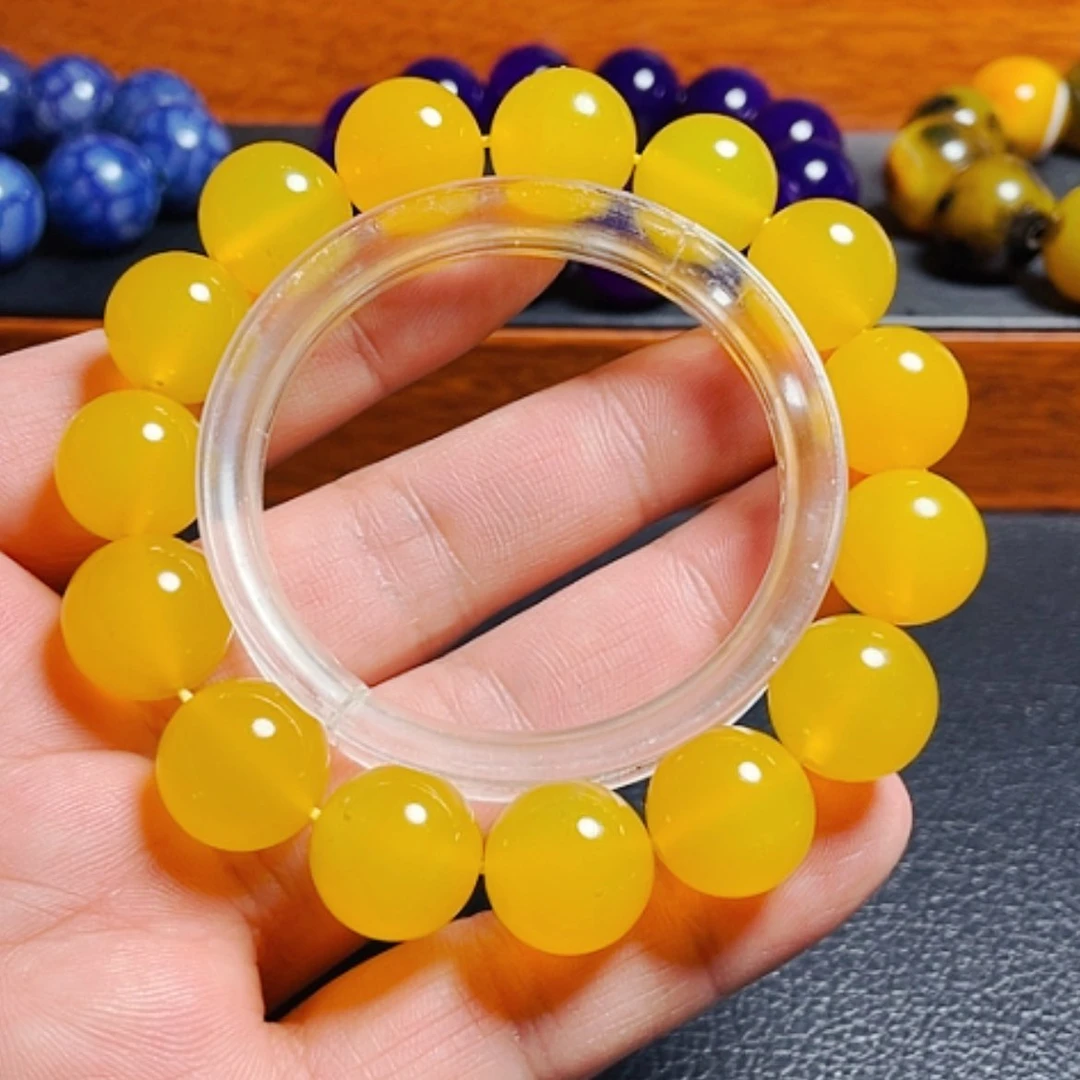 【闪购商品】玛瑙/玉髓手链未镶嵌血玉龙黄14