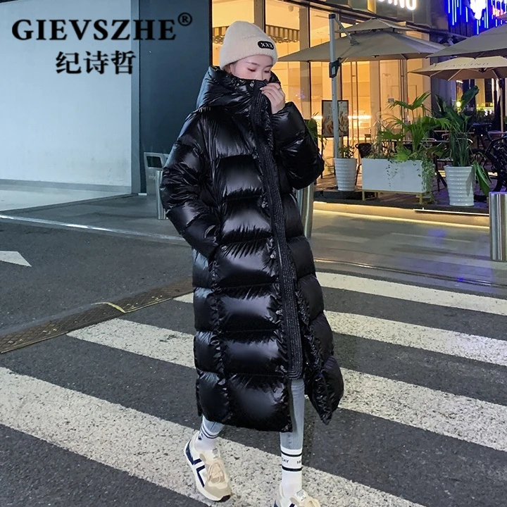 纪诗哲白鹅绒长款羽绒服女款爆款2025新款冬季超长过膝加厚外套女