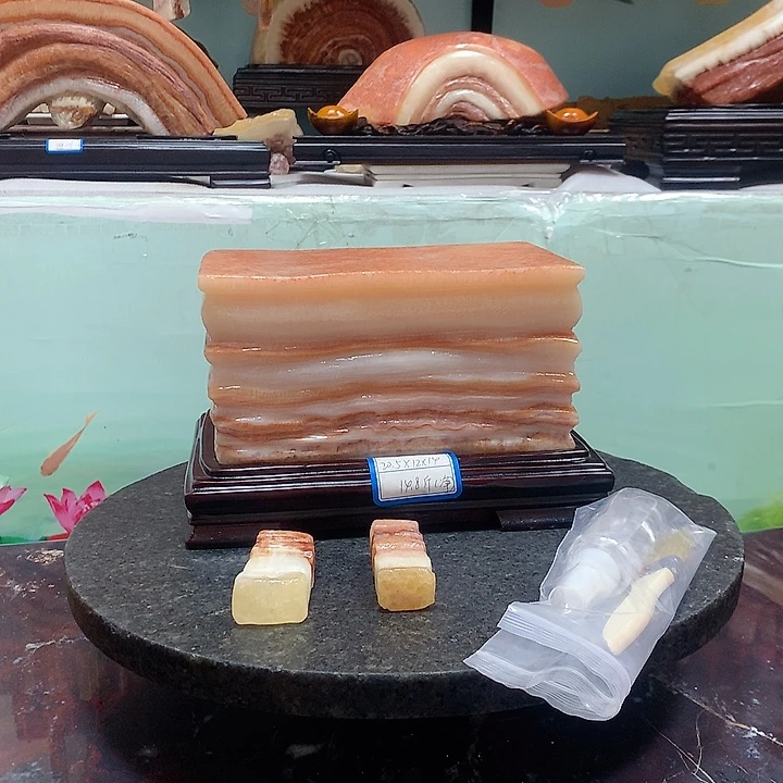 石材猪肉石家居摆件2