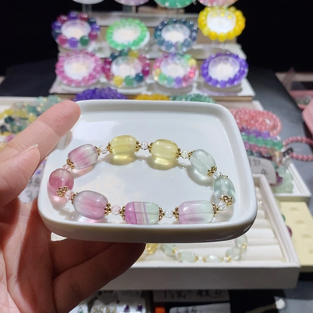 未镶嵌萤石手链马卡龙糖豆