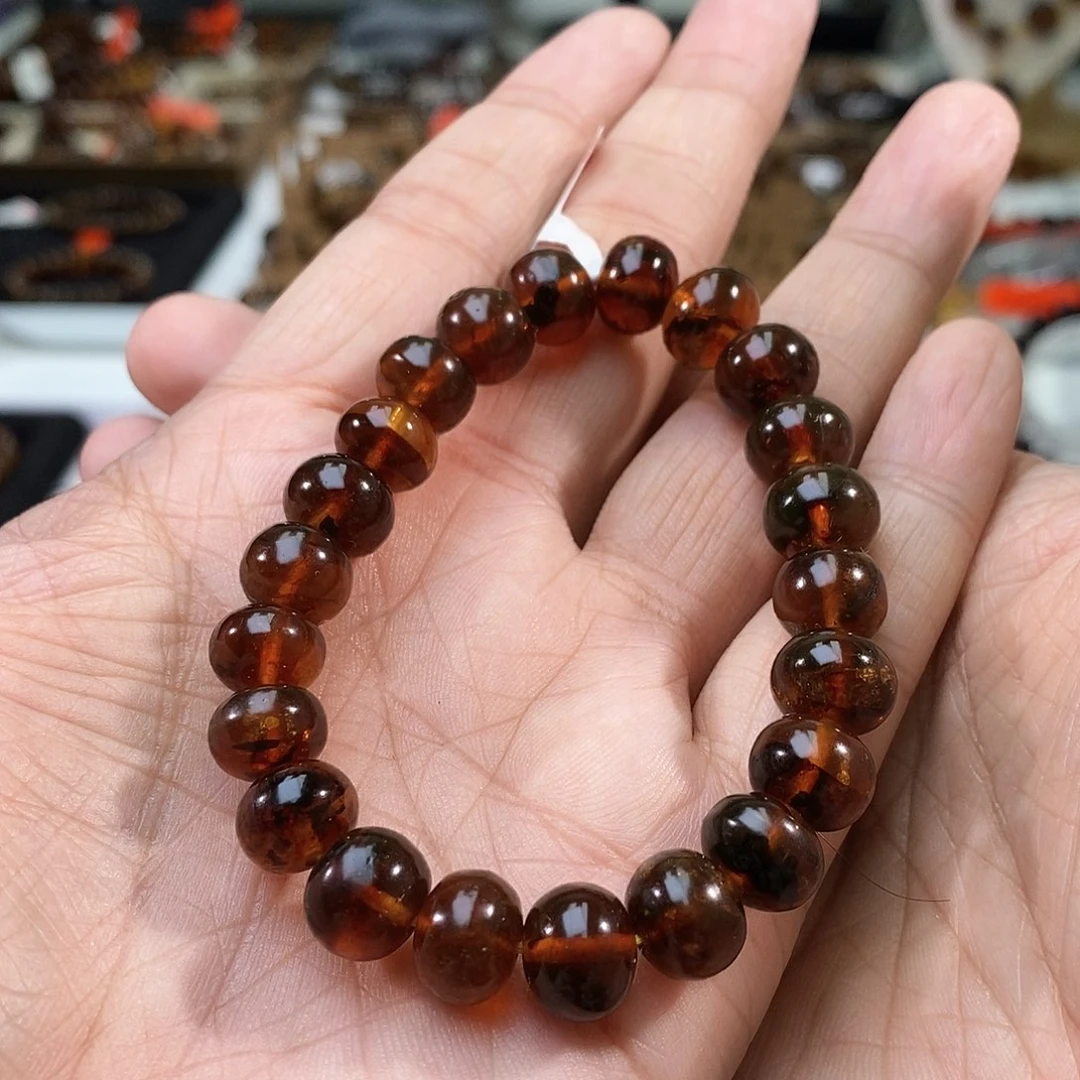 琥珀未镶嵌手链10血