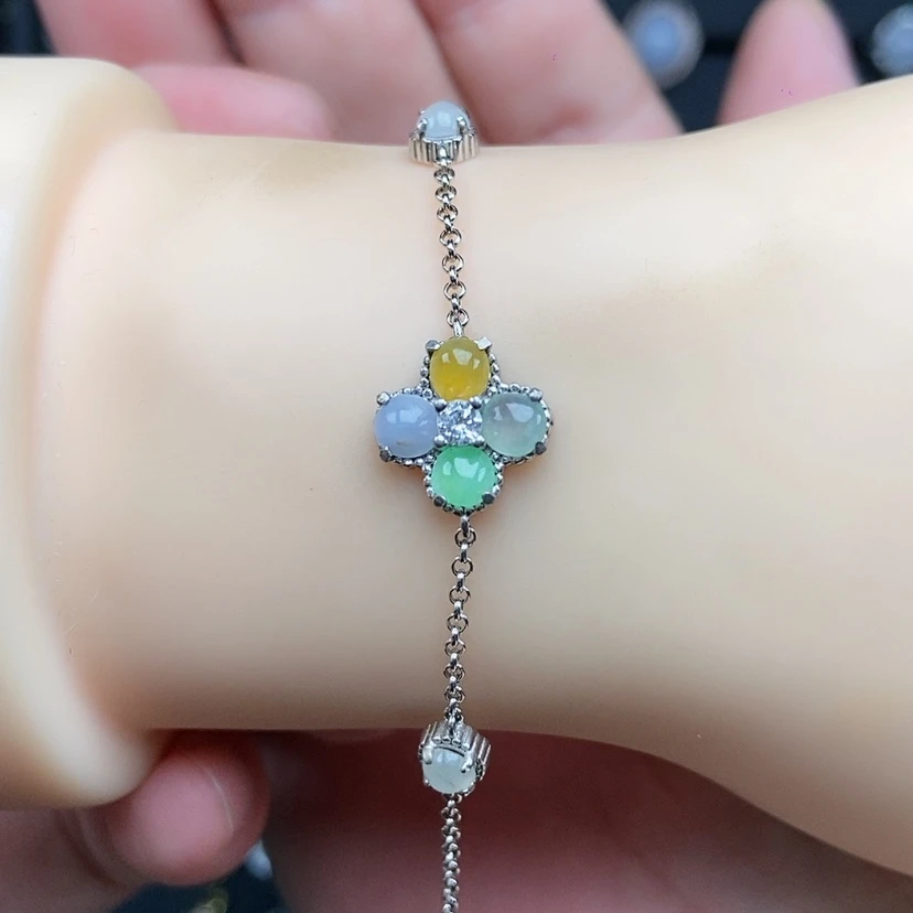 【闪购商品】银S925镶嵌手链翡翠