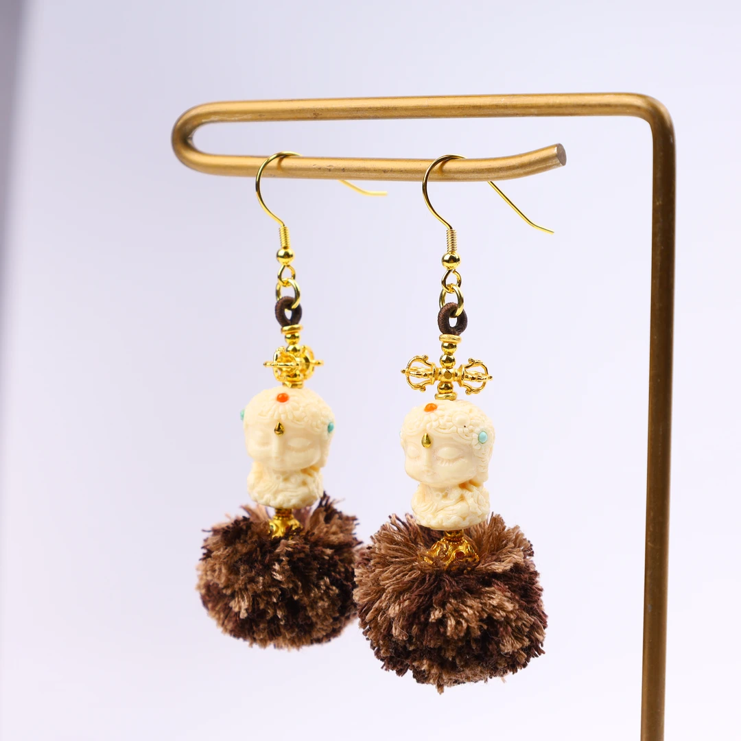 925银银制品 【心如珠宝甄选】度母耳坠  25052316609