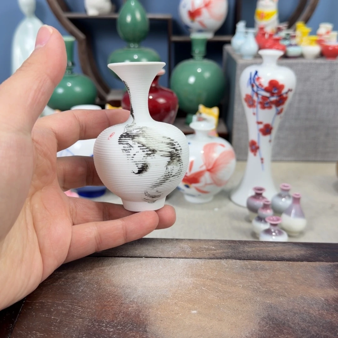 陶瓷手工小花器摆件