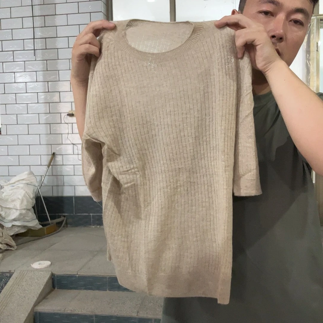 一线中袖圆领驼色609