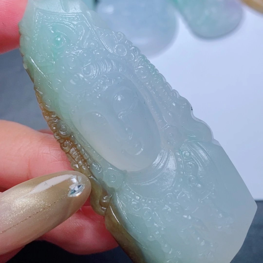 定制翡翠未镶嵌毛货翡翠挂件