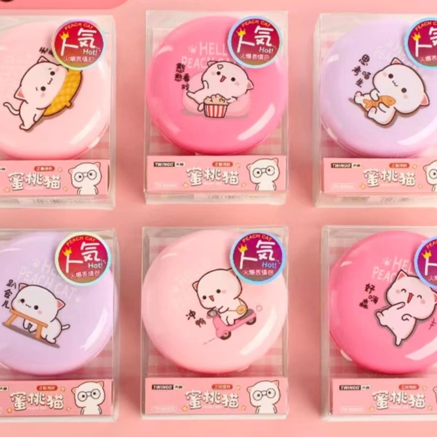 天高蜜桃猫透明膜带修正带3302